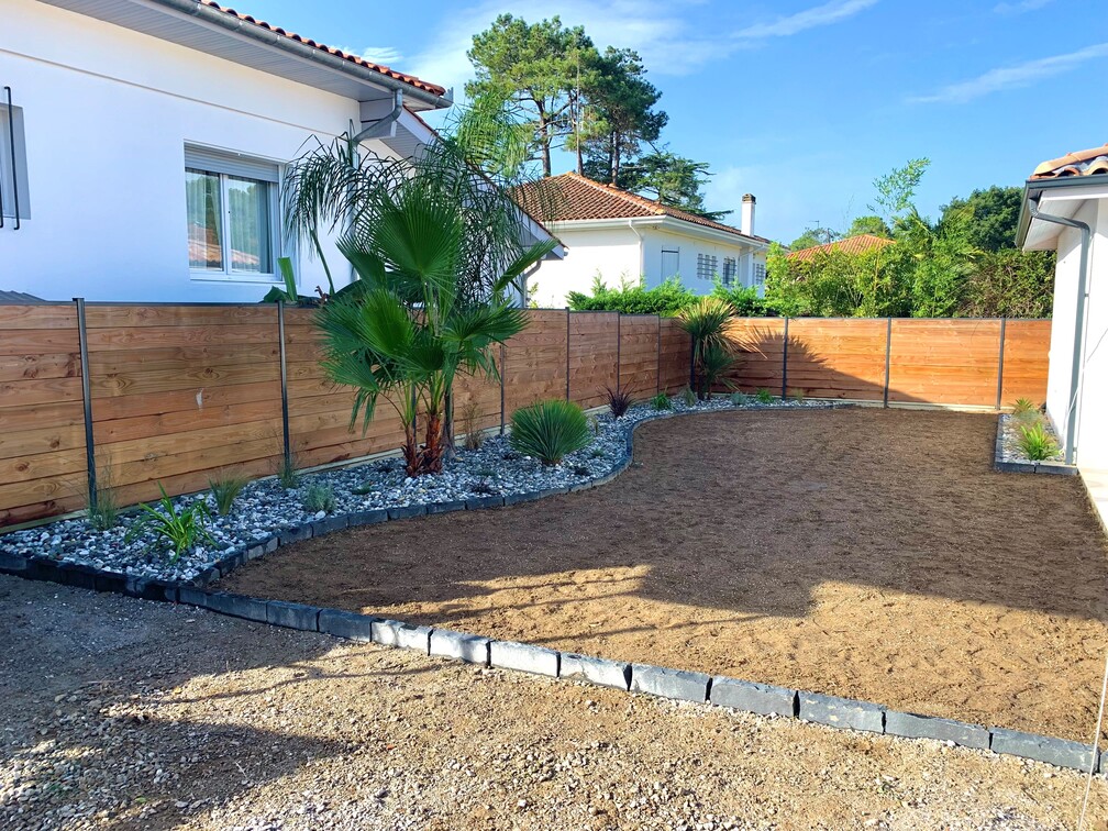 Après l'aménagement d'un jardin proche de Tarnos