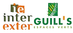 Logos Inter Exter et Guill's Espaces Verts, experts en aménagement paysager et entretien de jardins.